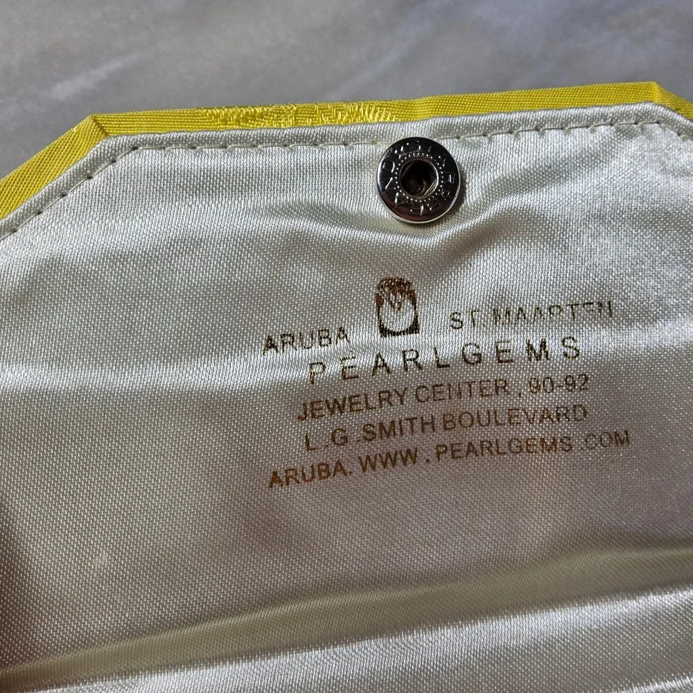 Pearl Gems‎ Jewelry Travel Case Yellow Floral